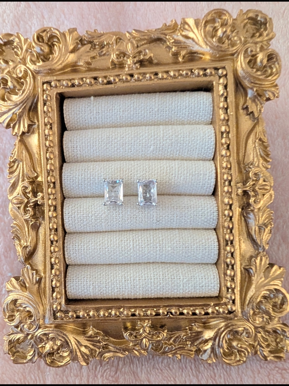 4 carat Moissanite and Silver Stud Earrings